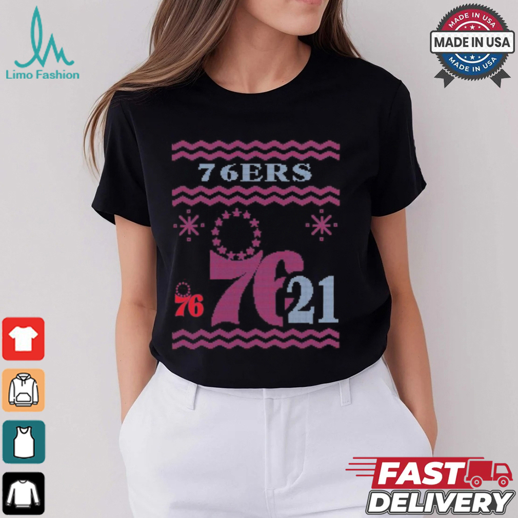 Joel Embiid Philadelphia 76ers Ugly Sweater Name & Number T Shirt Joel Embiid Philadelphia 76ers Ugly Sweater Name & Number T Shirt