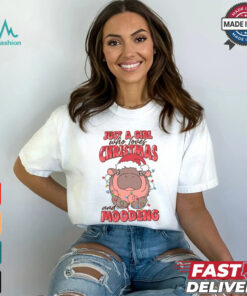 Just A Girl Who Loves Christmas and Moodeng Shirt