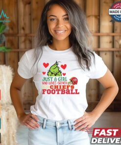 Just A Girl Who Loves Grinch And Chiefs Football Shirt