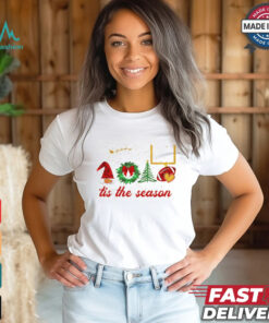 KC Football Christmas FAUX Sequin Glitter 'Tis the Season Kansas City Shirt
