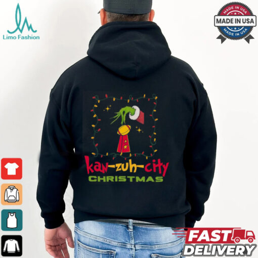 KC Football Grinchy Trophy Kansas City Christmas Gift Shirt