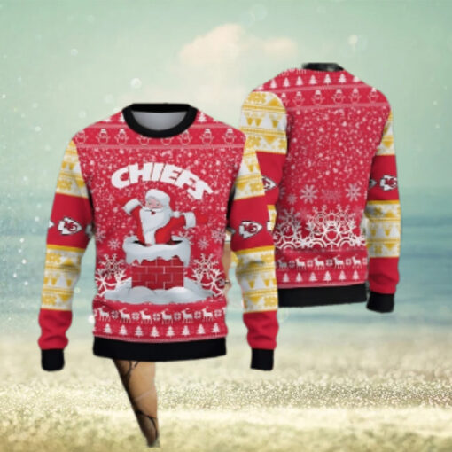 Kansas City Chiefs Funny Santa Claus Ugly Christmas Sweater
