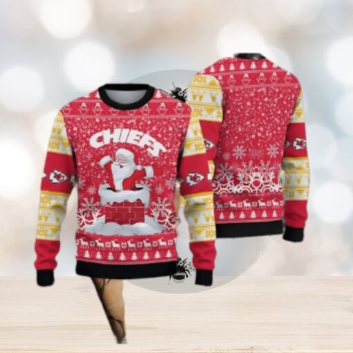 Kansas City Chiefs Funny Santa Claus Ugly Christmas Sweater