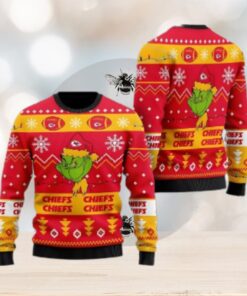 Kansas City Chiefs Merry Grinchmas Ugly Christmas Sweater