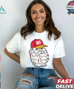 Kansas City KC Ball Cap Christmas Lights Holidays Shirt