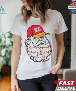 Kansas City KC Ball Cap Christmas Lights Holidays Shirt