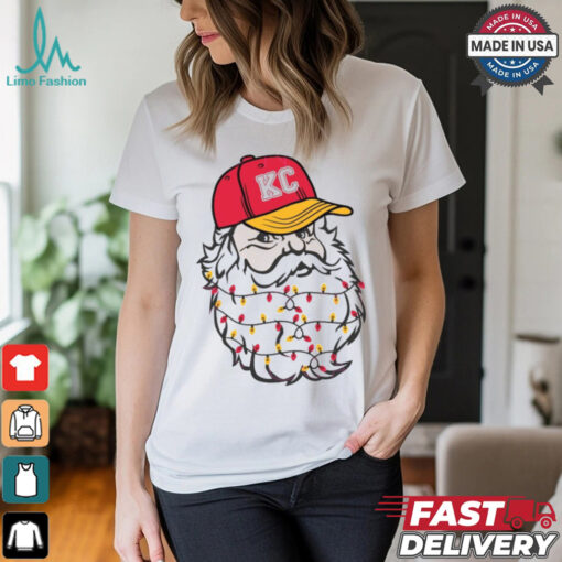 Kansas City KC Ball Cap Christmas Lights Holidays Shirt