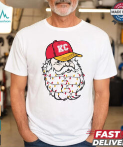 Kansas City KC Ball Cap Christmas Lights Holidays Shirt