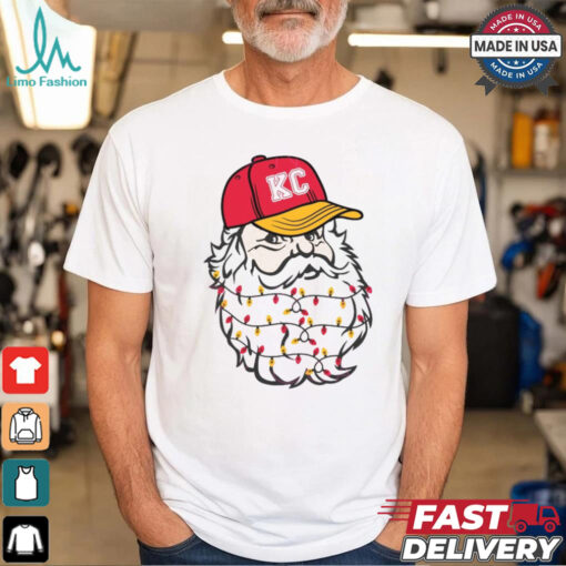 Kansas City KC Ball Cap Christmas Lights Holidays Shirt