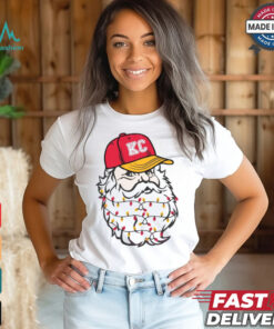 Kansas City KC Ball Cap Christmas Lights Holidays Shirt