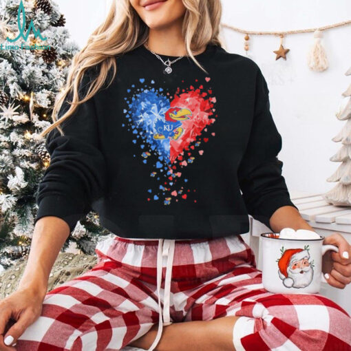 Kansas Jayhawks basketball Crystal Heart Shirt