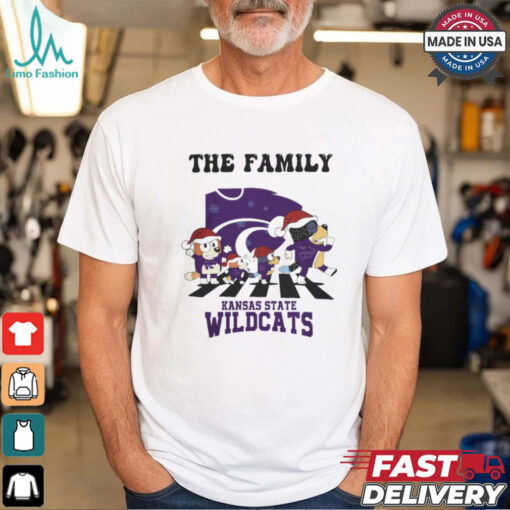 Kansas State Wildcats X Family Bluey Merry Christmas 2024 Shirt