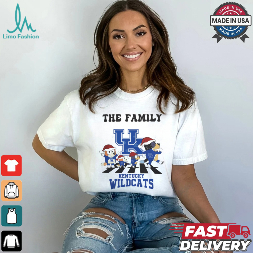 Kentucky Wildcats X Family Bluey Merry Christmas 2024 Shirt Kentucky Wildcats X Family Bluey Merry Christmas 2024 Shirt