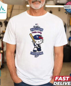 LA Dodgers Hello Kitty 8x World Series Champion Baseball Shirt