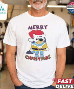 LSU Tigers Bluey Merry Christmas 2024 Shirt