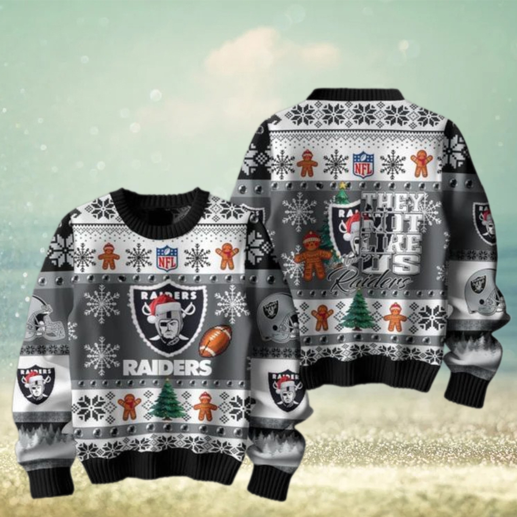 Las Vegas Raiders 2024 They Not Like Us Raiders Christmas Ugly Sweater Las Vegas Raiders 2024 They Not Like Us Raiders Christmas Ugly Sweater