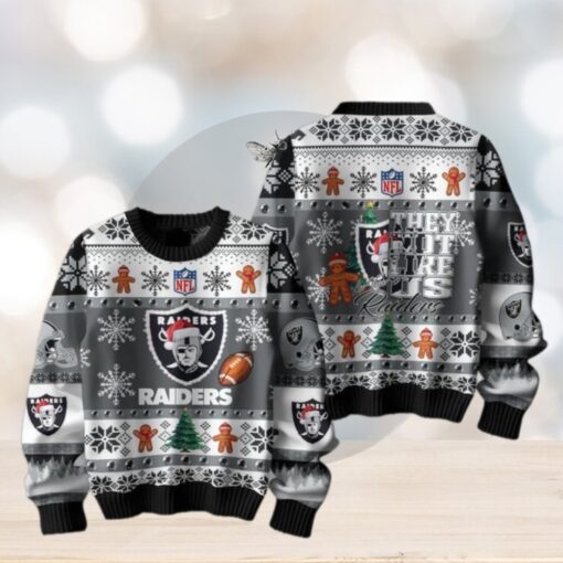 Las Vegas Raiders 2024 They Not Like Us Raiders Christmas Ugly Sweater
