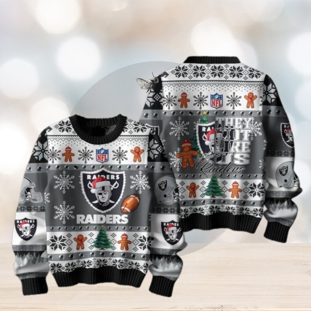Las Vegas Raiders 2024 They Not Like Us Raiders Christmas Ugly Sweater Las Vegas Raiders 2024 They Not Like Us Raiders Christmas Ugly Sweater