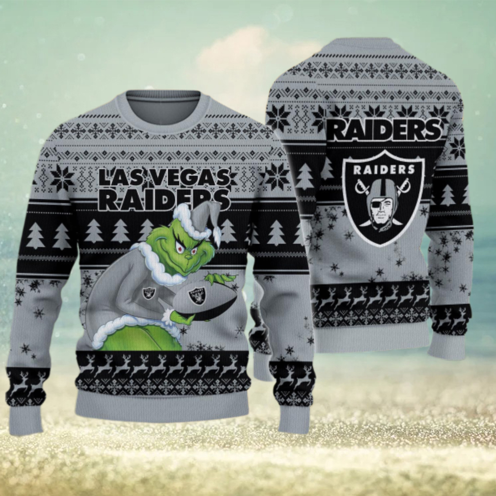 Las Vegas Raiders Grinch Ugly Christmas Sweater Las Vegas Raiders Grinch Ugly Christmas Sweater