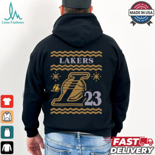 LeBron James Los Angeles Lakers Ugly Sweater Name & Number T Shirt