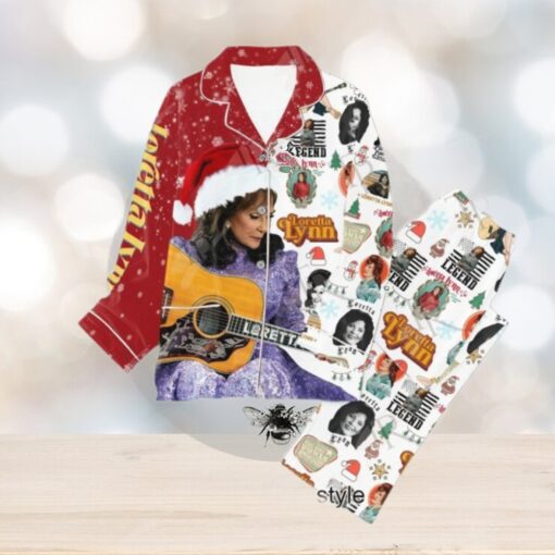 Loretta Lynn Legend Merry Christmas Button Down Pajamas Set
