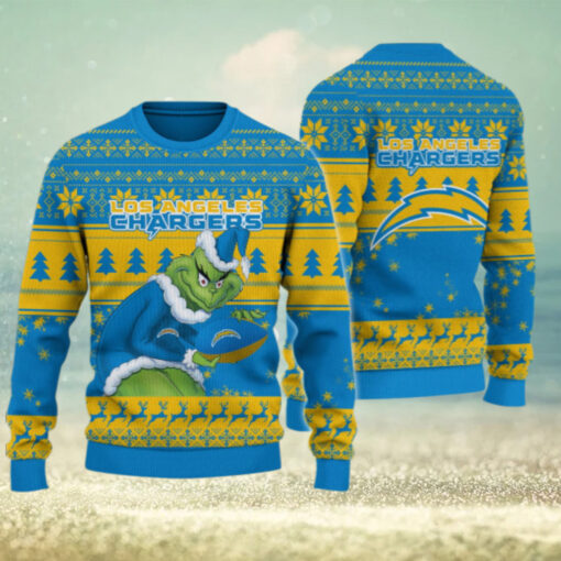 Los Angeles Chargers Grinch Ugly Christmas Sweater