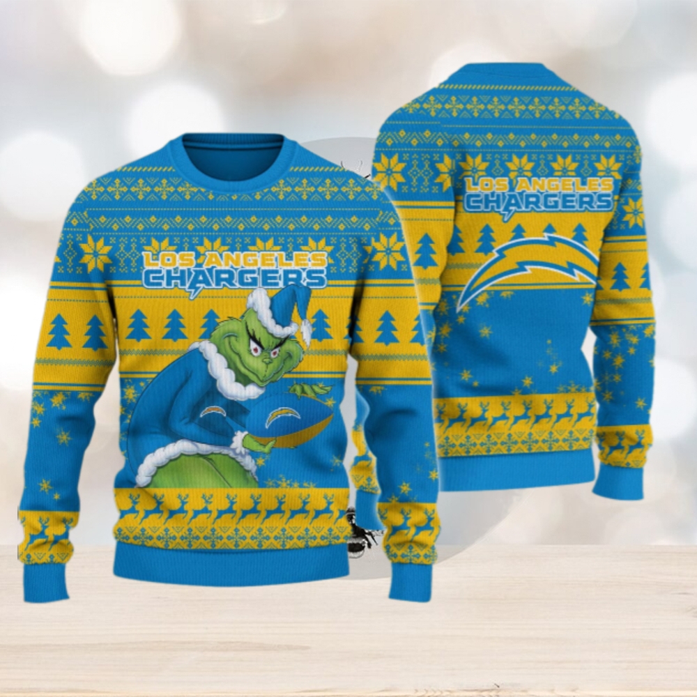 Los Angeles Chargers Grinch Ugly Christmas Sweater Los Angeles Chargers Grinch Ugly Christmas Sweater