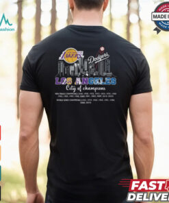 Los Angeles City Of Champions Los Angeles Lakers X Los Angeles Dodgers Shirt