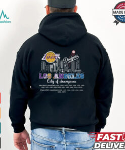 Los Angeles City Of Champions Los Angeles Lakers X Los Angeles Dodgers Shirt