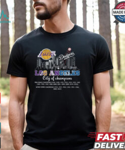 Los Angeles City Of Champions Los Angeles Lakers X Los Angeles Dodgers Shirt