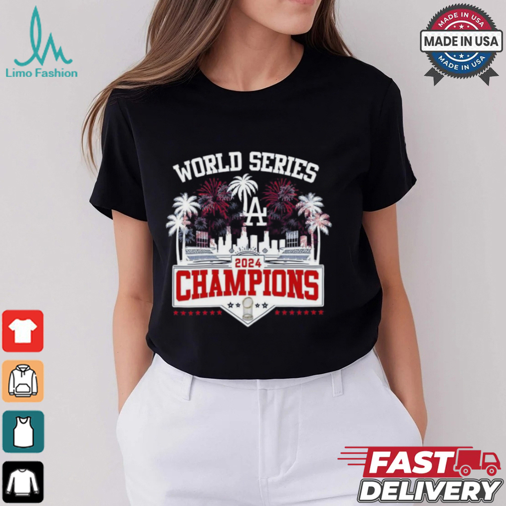 Los Angeles Dodgers 2024 Champions World Series Celebration With Fan Shirt Los Angeles Dodgers 2024 Champions World Series Celebration With Fan Shirt