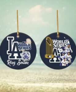 Los Angeles Dodgers Baseball World Series Ornament, Christmas Ornament