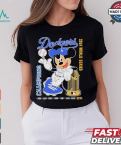 Los Angeles Dodgers Mickey Mouse World Series Champions MLB 2024 T Shirts