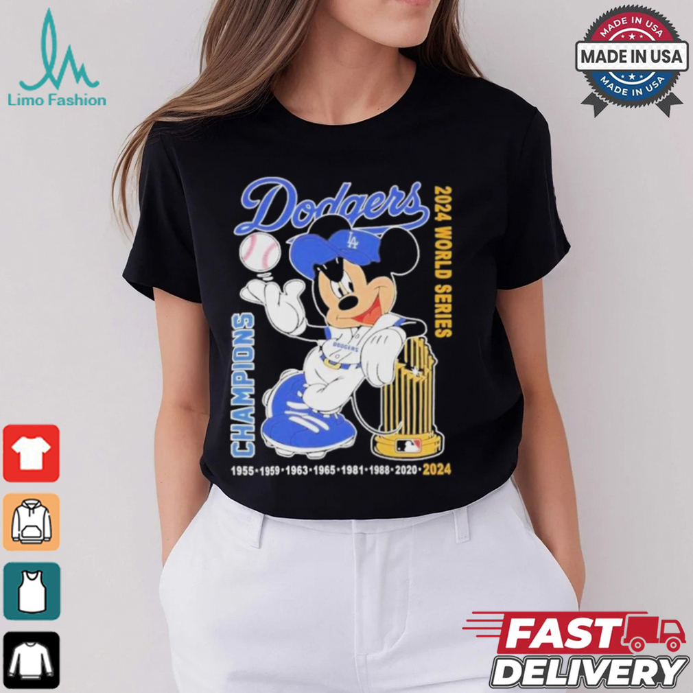 Los Angeles Dodgers Mickey Mouse World Series Champions MLB 2024 T Shirts Los Angeles Dodgers Mickey Mouse World Series Champions MLB 2024 T Shirts