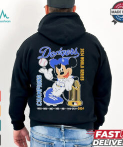 Los Angeles Dodgers Mickey Mouse World Series Champions MLB 2024 T Shirts