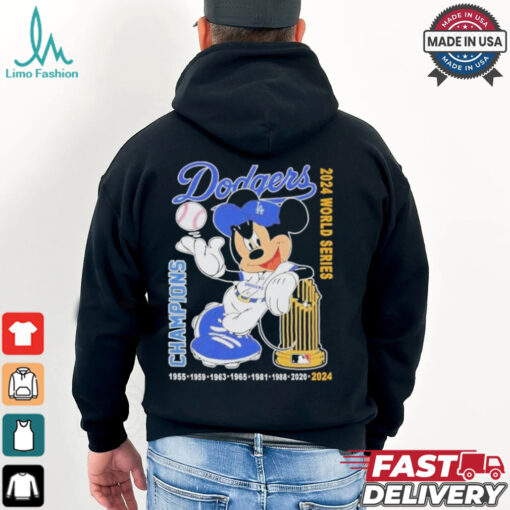 Los Angeles Dodgers Mickey Mouse World Series Champions MLB 2024 T Shirts