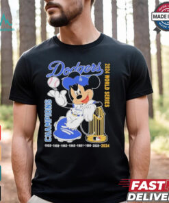 Los Angeles Dodgers Mickey Mouse World Series Champions MLB 2024 T Shirts