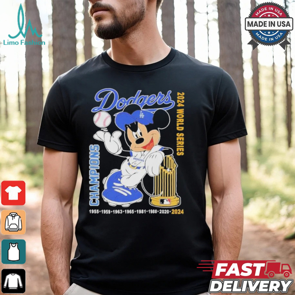 Los Angeles Dodgers Mickey Mouse World Series Champions MLB 2024 T Shirts Los Angeles Dodgers Mickey Mouse World Series Champions MLB 2024 T Shirts