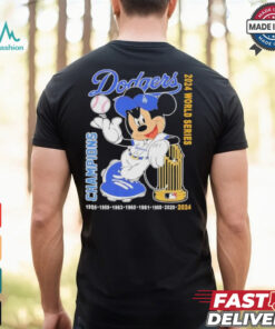 Los Angeles Dodgers Mickey Mouse World Series Champions MLB 2024 T Shirts