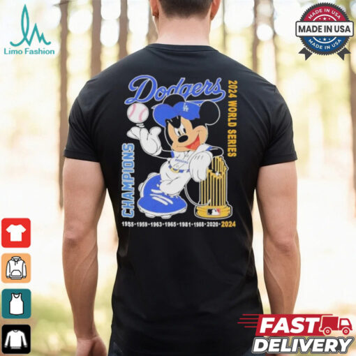 Los Angeles Dodgers Mickey Mouse World Series Champions MLB 2024 T Shirts