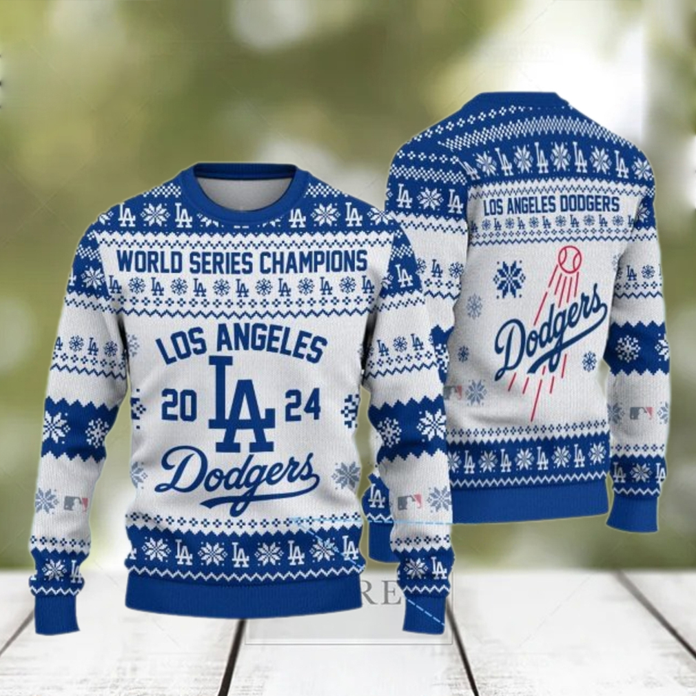 Los Angeles Dodgers World Series 2024 Champions Christmas Ugly Sweater Los Angeles Dodgers World Series 2024 Champions Christmas Ugly Sweater