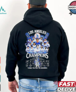 Los Angeles Dodgers World Series Champions Major League Baseball Thank You For The Memories Sigantures 2024 T shirts