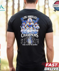 Los Angeles Dodgers World Series Champions Major League Baseball Thank You For The Memories Sigantures 2024 T shirts