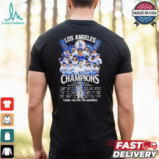 Los Angeles Dodgers World Series Champions Major League Baseball Thank You For The Memories Sigantures 2024 T shirts