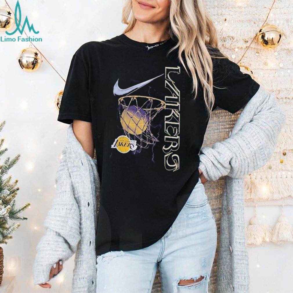 Los Angeles Lakers Nike Courtside Logo Max 90 II T Shirts Los Angeles Lakers Nike Courtside Logo Max 90 II T Shirts