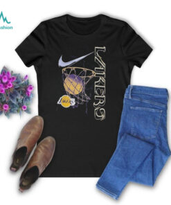 Los Angeles Lakers Nike Courtside Logo Max 90 II T Shirts