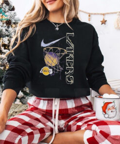 Los Angeles Lakers Nike Courtside Logo Max 90 II T Shirts