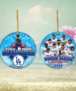 Los Angeles World Series Champions 2024 Baseball Ornaments