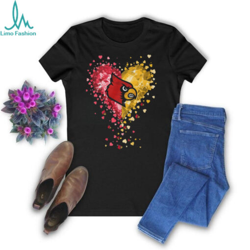 Louisville Cardinals Crystal Heart Shirt