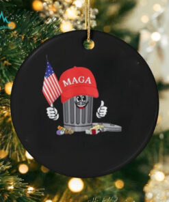 MAGA Garbage Can with American Flag Tee